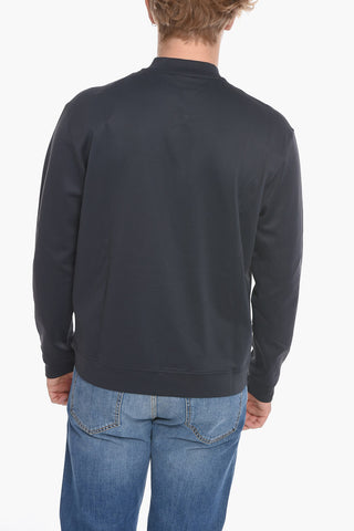 Reflective Zip Mock Neck Sweatshirt