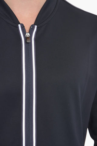 Reflective Zip Mock Neck Sweatshirt