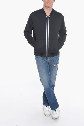 Reflective Zip Mock Neck Sweatshirt