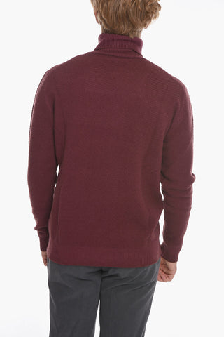 Woven Wool Sweather with Turtleneck