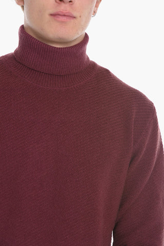 Woven Wool Sweather with Turtleneck