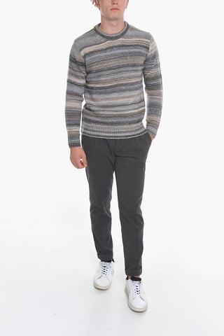 Crewneck Sweather with Striped Pattern