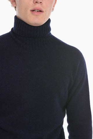 Maglia a Collo Alto con Bordi a Coste
