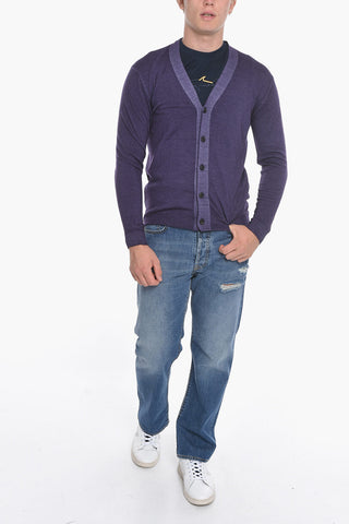 Virgin Wool Plain Cardigan