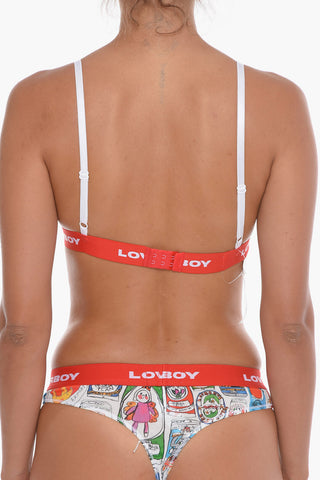 Triangle Bra with Graphic Print