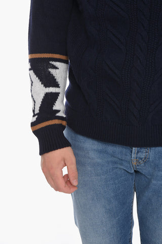 Woven Sweather with Turtleneck