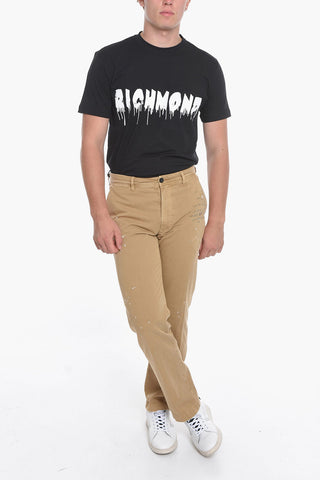 FACETASM Straight-leg Denims with Paint Splatter Detailing 19cm