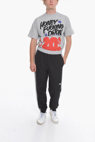 Pantaloni Casual Bicolore con Elastico in Vita