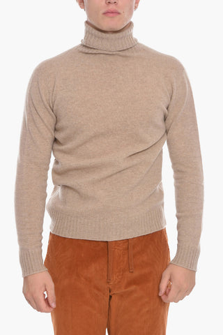 Virgin Wool and Cashmere Turtleneck Sweater