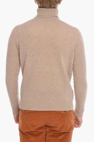 Virgin Wool and Cashmere Turtleneck Sweater