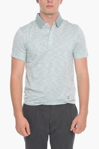 CC COLLECTION Contrasting Collar Cotton Polo