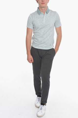 CC COLLECTION Contrasting Collar Cotton Polo