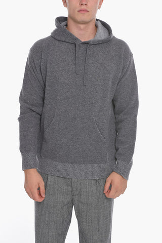 Maglia in Lana Vergine e Cashmere con Cappuccio