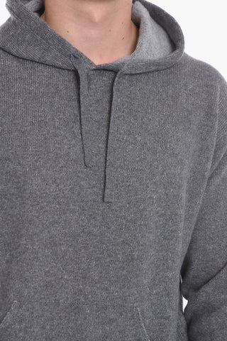 Maglia in Lana Vergine e Cashmere con Cappuccio
