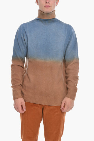 Maglia Bicolore in Lana Vergine e Cashmere
