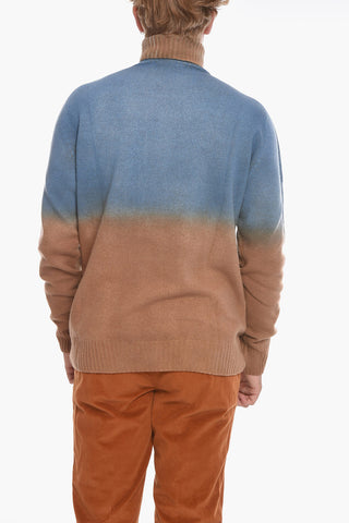 Maglia Bicolore in Lana Vergine e Cashmere