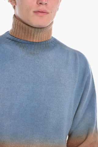 Maglia Bicolore in Lana Vergine e Cashmere