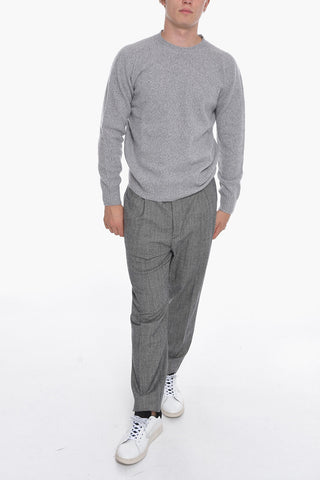Virgin Wool and Cashmere Crew-Neck Sweater