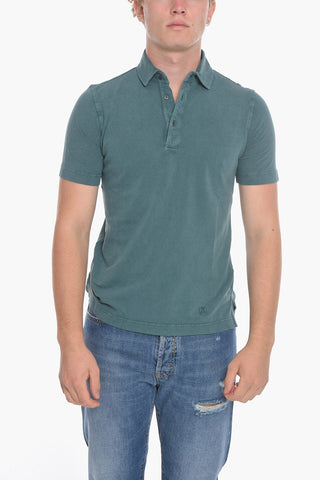Short-sleeved Hopsack Cotton Polo