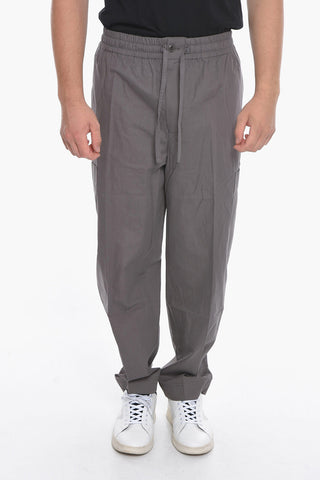 PARIS Cotton Cargo Pants with Flower Buttons