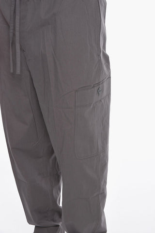 PARIS Cotton Cargo Pants with Flower Buttons