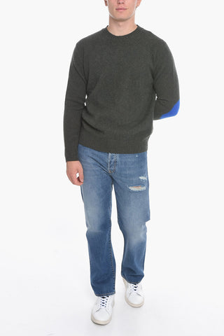 Crewneck Sweather with Patches on the Sleeves