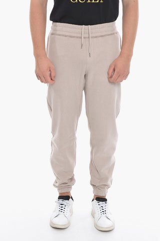 EMPORIO Cotton Blend Sweatpants with Visible Stitchings