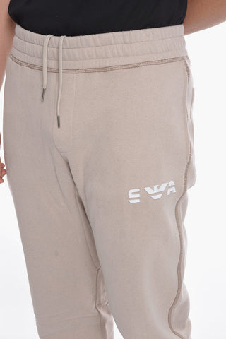 EMPORIO Cotton Blend Sweatpants with Visible Stitchings