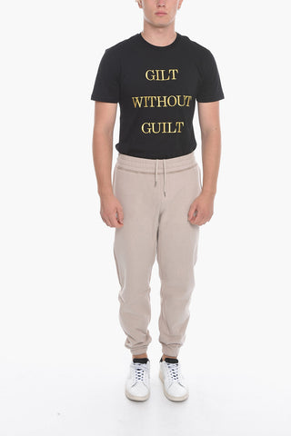 EMPORIO Cotton Blend Sweatpants with Visible Stitchings