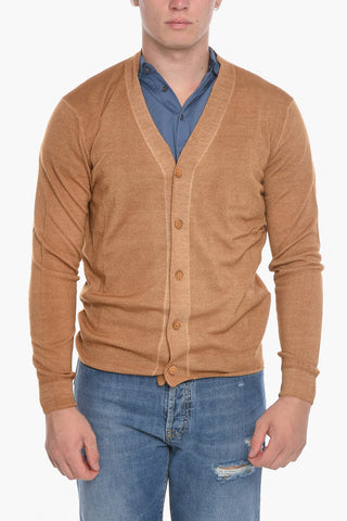 Virgin Wool Buttoned Cardigan