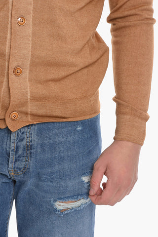 Virgin Wool Buttoned Cardigan