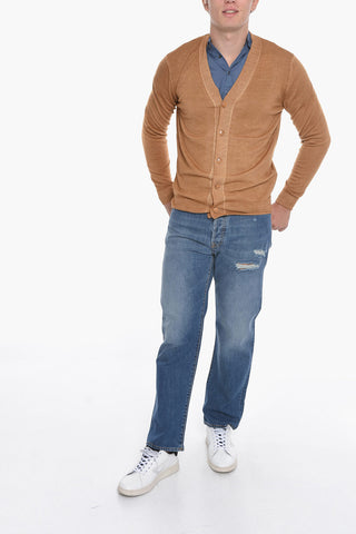 Virgin Wool Buttoned Cardigan