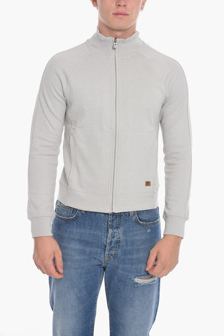 STYLE & FREEDOM Mock Neck Honeycomb Cotton Blend Sweatshirt