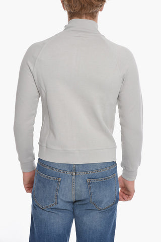 STYLE & FREEDOM Mock Neck Honeycomb Cotton Blend Sweatshirt