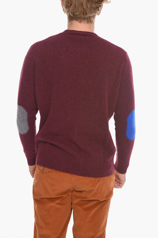 Maglia Girocollo in Lana Vergine con Toppe