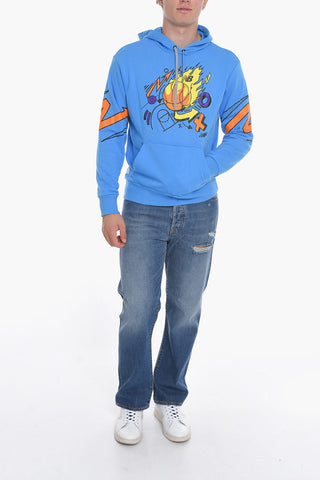 Felpa HOOPS Hoodie Stampata con Tasca a Toppa