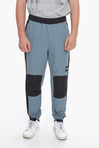 Two-Tone Nylon Track Pants with Drawstring on the Waist