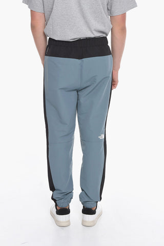 Two-Tone Nylon Track Pants with Drawstring on the Waist