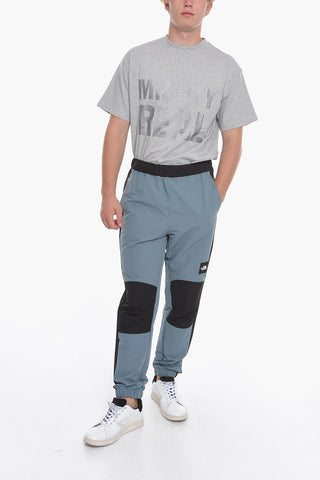 Two-Tone Nylon Track Pants with Drawstring on the Waist