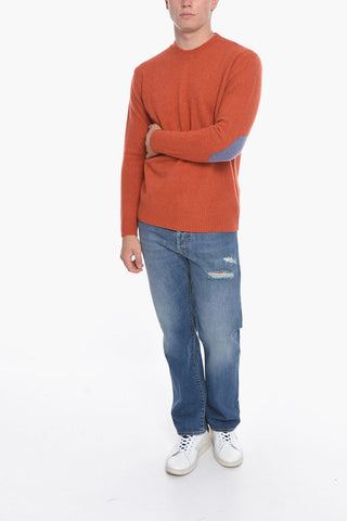 Crewneck Sweather with Patches on the Sleeves