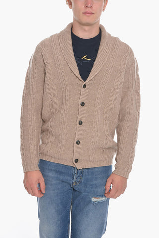 Cardigan in Lana Intrecciata