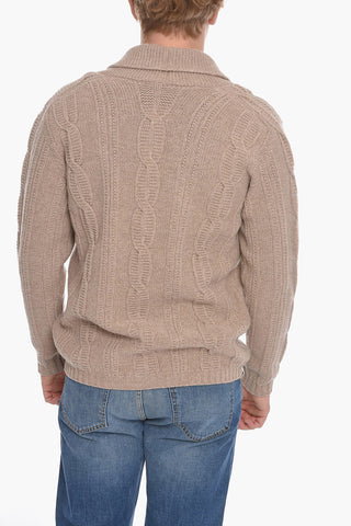 Cardigan in Lana Intrecciata