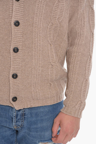 Cardigan in Lana Intrecciata