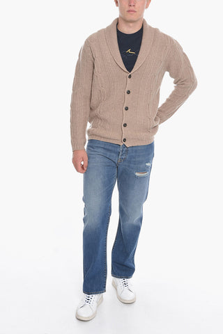 Cardigan in Lana Intrecciata