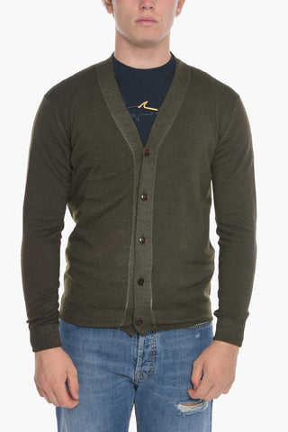 Virgin Wool Plain Cardigan