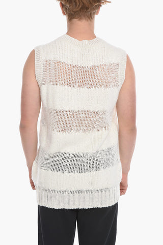 Linen Blend See Through Tank Top