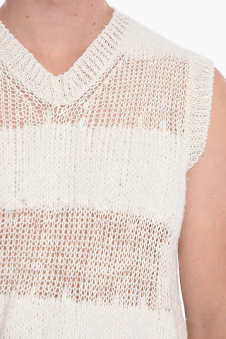 Linen Blend See Through Tank Top