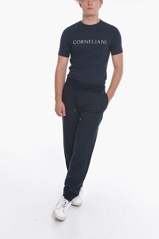 Honeycomb Cashmere Sweatpants with Elastic Waistband