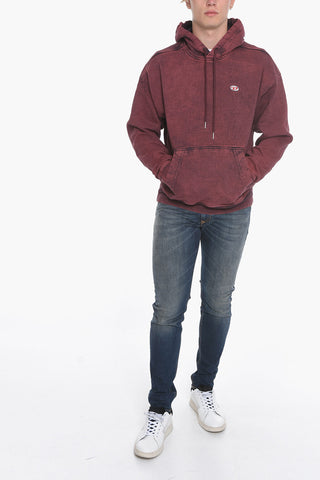 D-UM-RIB-NE FELPA Hoodie Sweatshirt with Embroiedered Logo
