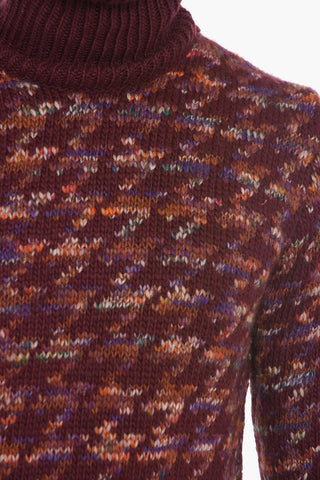 Pied de Poule Jacquard Sweather with Turtleneck